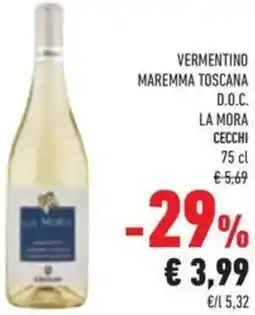Conad Superstore Vermentino maremma toscana d.o.c. LA MORA CECCHI offerta