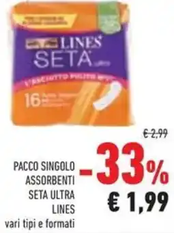 Conad Superstore Pacco singolo assorbenti seta ultra LINES offerta