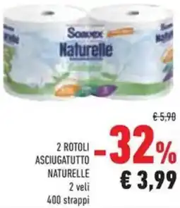 Conad Superstore 2 rotoli asciugatutto NATURELLE offerta