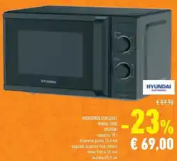 Conad Superstore Microonde con grill mwhn-20bg HYUNDAI offerta