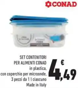 Conad Superstore Set contenitori per alimenti CONAD offerta