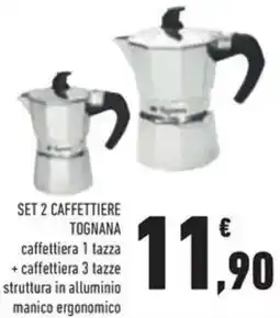 Conad Superstore Set 2 caffettiere tognana offerta