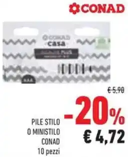 Conad Superstore Pile stilo o ministilo CONAD offerta