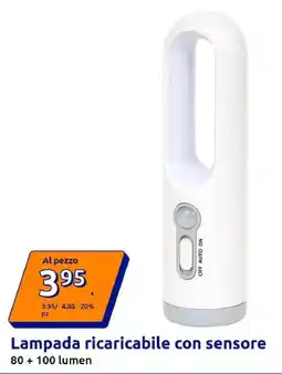 Action Lampada ricaricabile con sensore offerta