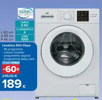 Lavatrice Slim Daya