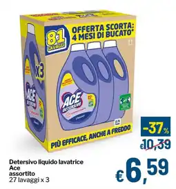 Qui Discount Detersivo liquido lavatrice Ace offerta