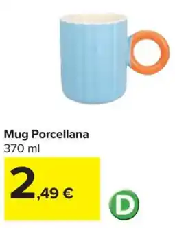 Carrefour Mug Porcellana offerta