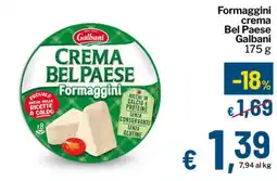 Qui Discount Formaggini crema Bel Paese Galbani offerta