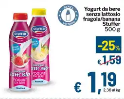 Qui Discount Yogurt da bere senza lattosio fragola/banana Stuffer offerta