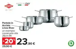 Carrefour Pentole in Acciaio Linea River offerta