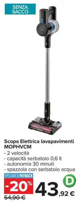 Scopa Elettrica lavapavimenti MOPHVCM