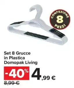 Carrefour Set 8 Grucce in Plastica Domopak Living offerta