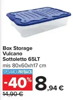 Carrefour Box Storage Vulcano Sottoletto 65LT offerta