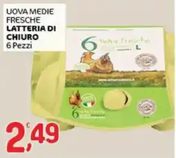 Crai Uova medie fresche LATTERIA DI CHIURO offerta