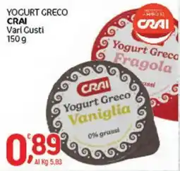 Crai Yogurt greco CRAI offerta