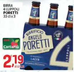 Crai Birra 4 luppoli PORETTI offerta