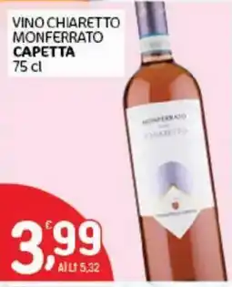 Crai Vino chiaretto monferrato CAPETTA offerta