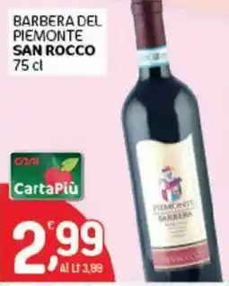 Crai Barbera del piemonte SAN ROCCO offerta