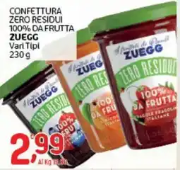 Crai Confettura zero residui 100% da frutta ZUEGG offerta