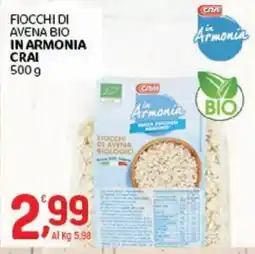 Crai Fiocchi di avena bio in armonia CRAI offerta