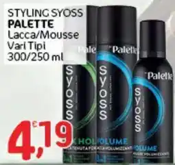 Crai Styling syoss palette lacca/mousse offerta