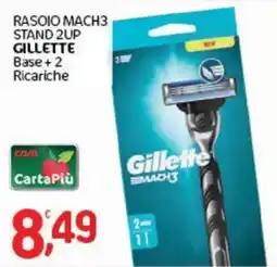 Crai Rasoio mach3 stand 2up gillette base + 2 ricariche offerta