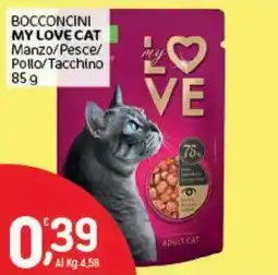 Crai Bocconcini my love cat manzo/pesce/ pollo/tacchino offerta