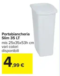 Carrefour Portabiancheria Slim 35 LT offerta