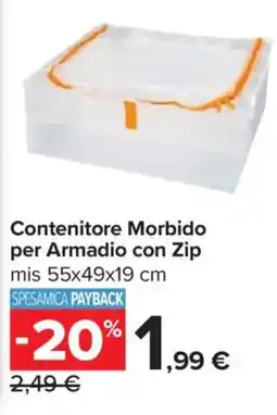 Carrefour Contenitore Morbido per Armadio con Zip offerta