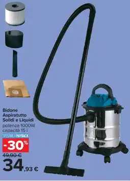 Carrefour Bidone Aspiratutto Solidi e Liquidi offerta