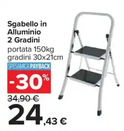 Carrefour Sgabello in Alluminio 2 Gradini offerta