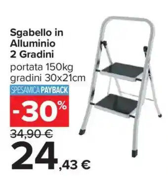 Carrefour Sgabello in Alluminio 2 Gradini offerta