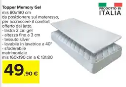 Carrefour Topper Memory Gel offerta