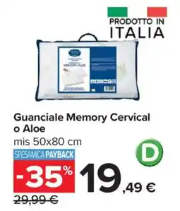 Carrefour Guanciale Memory Cervical o Aloe offerta