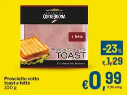 Qui Discount Prosciutto cotto toast a fette offerta