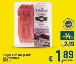 Qui Discount Speck Alto Adige IGP La Dispensa offerta