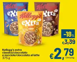Qui Discount Kellogg's extra classico/cioccolato e nocciole/cioccolato al latte offerta