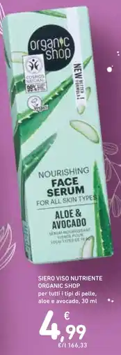 Spazio Conad Siero viso nutriente ORGANIC SHOP offerta