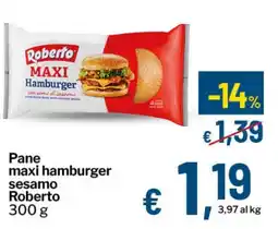 Qui Discount Pane maxi hamburger sesamo Roberto offerta