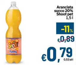 Qui Discount Aranciata succo 20% Shoot pet offerta