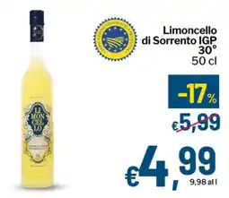 Qui Discount Limoncello di Sorrento IGP 30° offerta