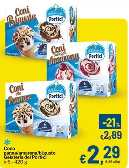 Qui Discount Cono panna/amarena/bigusto Gelateria dei Portici offerta