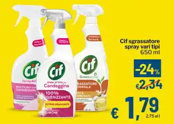 Qui Discount Cif sgrassatore spray offerta