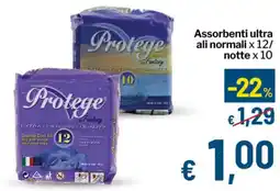 Qui Discount Protege Assorbenti ultra ali normali x 12/ notte x 10 offerta