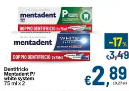 Qui Discount Dentifricio Mentadent P/ white system offerta
