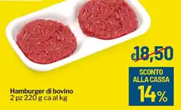 Qui Discount Hamburger di bovino offerta