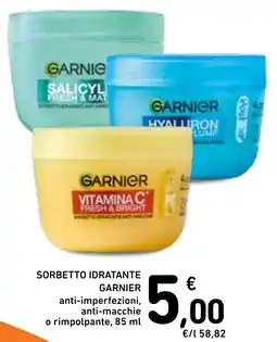 Spazio Conad Sorbetto idratante GARNIER anti-imperfezioni, anti-macchie o rimpolpante offerta