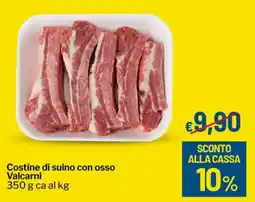 Qui Discount Costine di suino con osso Valcarni offerta