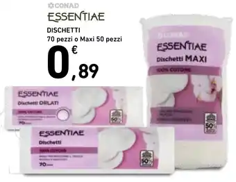 CONAD ESSENTIAE dischetti 70 pezzi o Maxi 50 pezzi