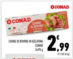 Conad CARNE DI BOVINO IN GELATINA offerta